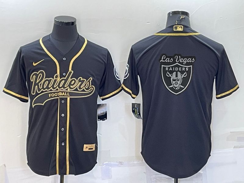 Men Oakland Raiders Blank Black Gold 2022 Nike Co branded NFL Jersey2->oakland raiders->NFL Jersey